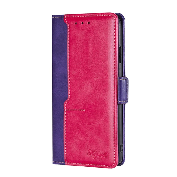 For Xiaomi Redmi 12C 4G Contrast Color Side Buckle Leather Phone Case