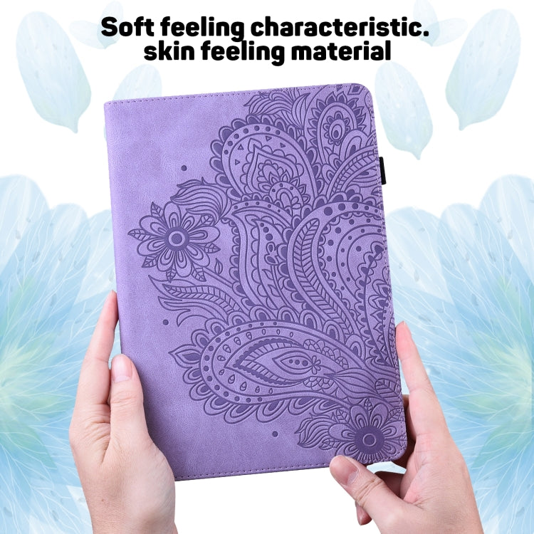 For Huawei MatePad SE 10.4 2022 Peacock Embossed Pattern Leather Tablet Case
