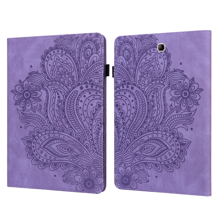 For Samsung Galaxy Tab A 9.7 T550 / T555 Peacock Embossed Pattern Leather Tablet Case