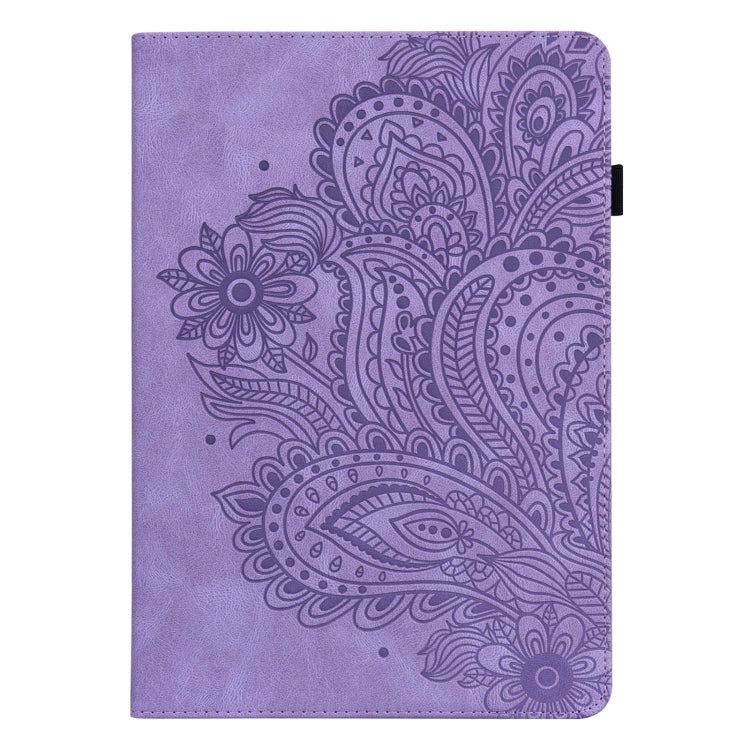 For Samsung Galaxy Tab A 9.7 T550 / T555 Peacock Embossed Pattern Leather Tablet Case