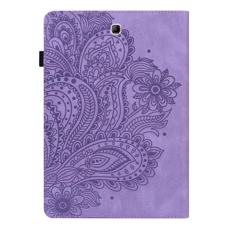 For Samsung Galaxy Tab A 9.7 T550 / T555 Peacock Embossed Pattern Leather Tablet Case