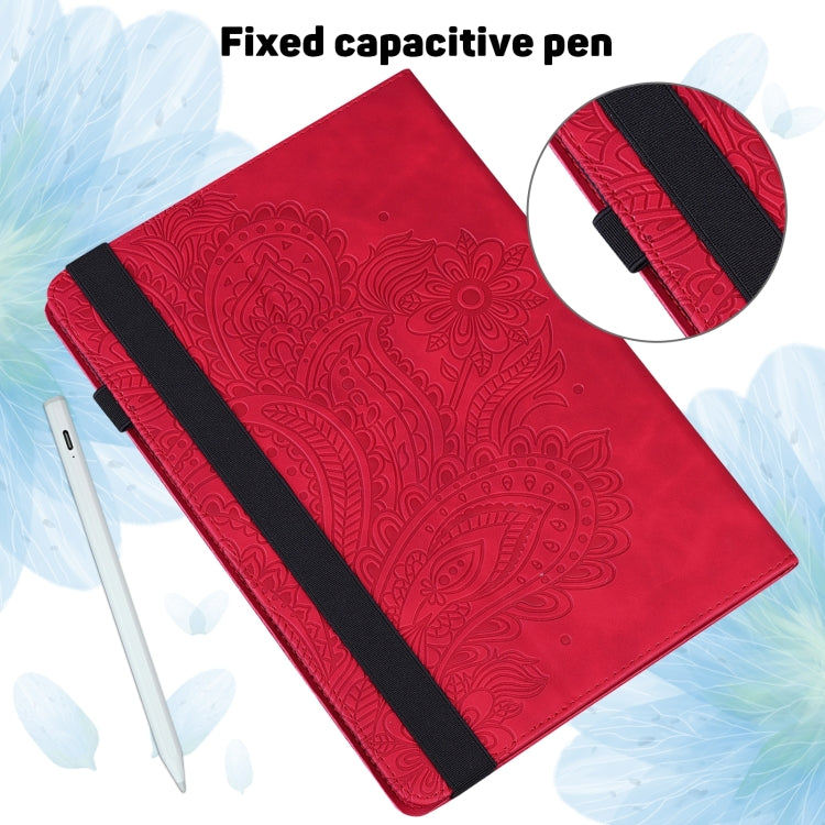 For Samsung Galaxy Tab A 9.7 T550 / T555 Peacock Embossed Pattern Leather Tablet Case