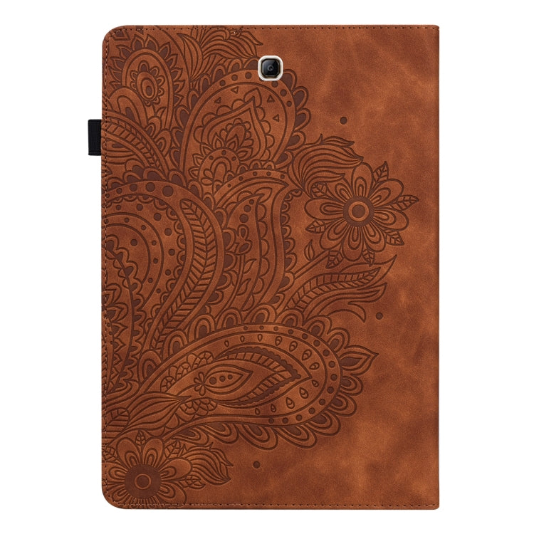For Samsung Galaxy Tab A 9.7 T550 / T555 Peacock Embossed Pattern Leather Tablet Case