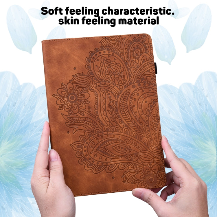 For Samsung Galaxy Tab A 9.7 T550 / T555 Peacock Embossed Pattern Leather Tablet Case
