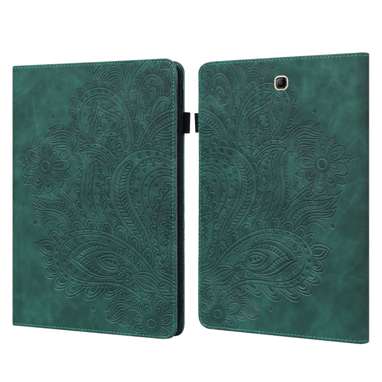 For Samsung Galaxy Tab A 9.7 T550 / T555 Peacock Embossed Pattern Leather Tablet Case