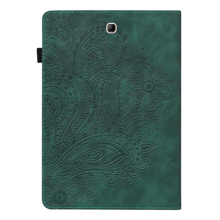 For Samsung Galaxy Tab A 9.7 T550 / T555 Peacock Embossed Pattern Leather Tablet Case