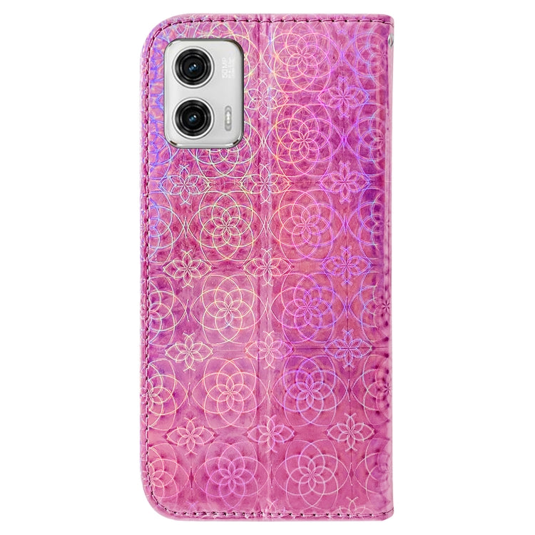 For Motorola Moto G73 Colorful Magnetic Buckle Leather Phone Case