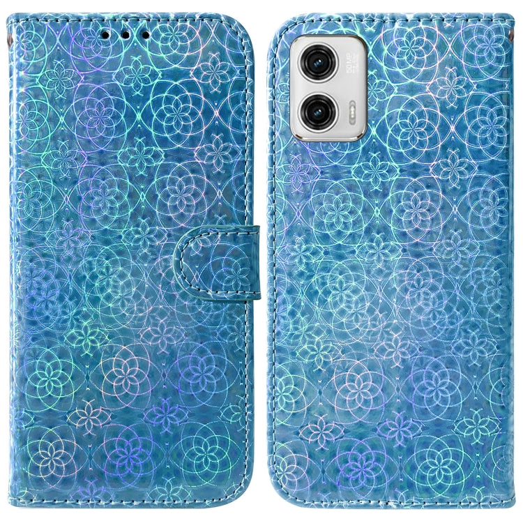 For Motorola Moto G73 Colorful Magnetic Buckle Leather Phone Case