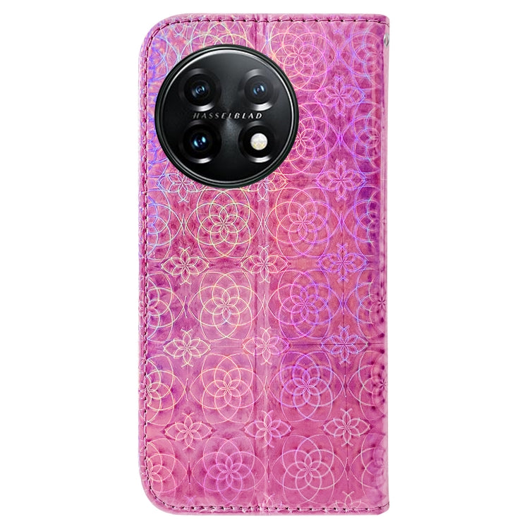 For OnePlus 11 Colorful Magnetic Buckle Leather Phone Case