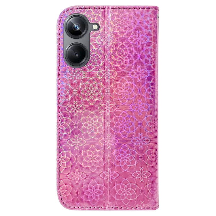 For Realme 10 Pro 5G Colorful Magnetic Buckle Leather Phone Case