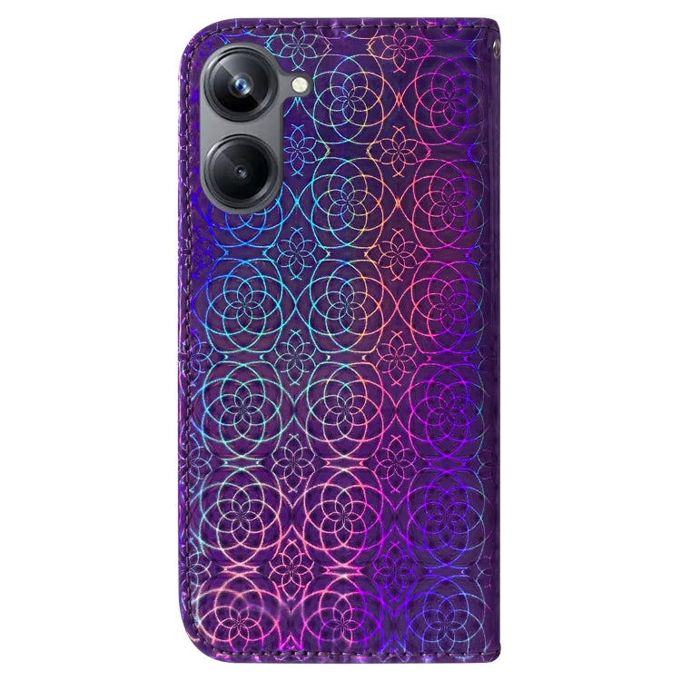 For Realme 10 Pro 5G Colorful Magnetic Buckle Leather Phone Case