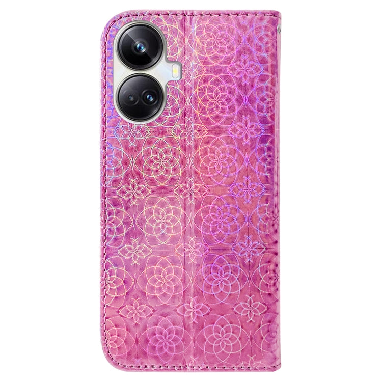 For Realme 10 Pro+ Colorful Magnetic Buckle Leather Phone Case