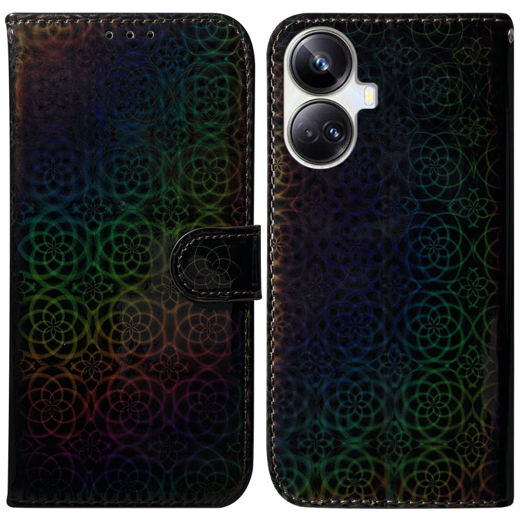 For Realme 10 Pro+ Colorful Magnetic Buckle Leather Phone Case