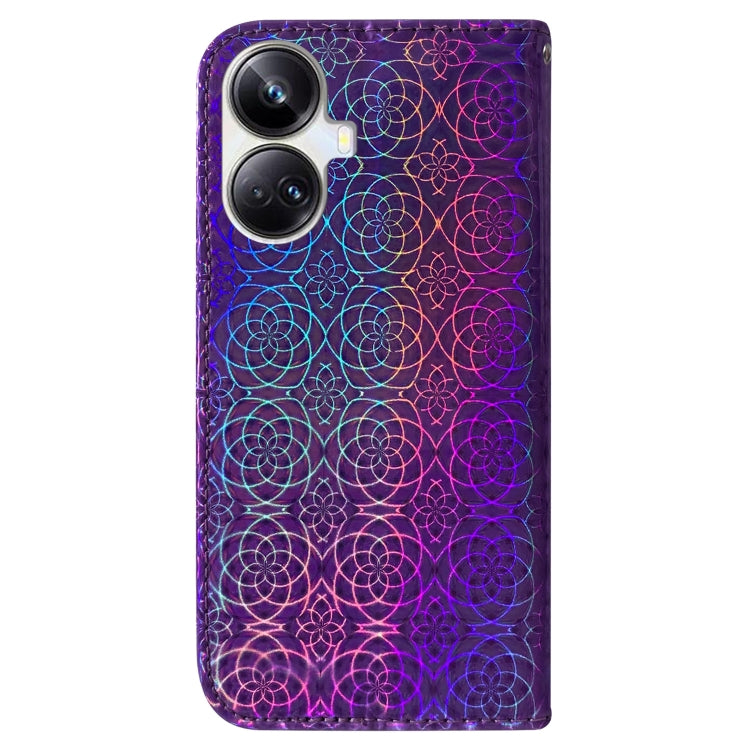 For Realme 10 Pro+ Colorful Magnetic Buckle Leather Phone Case