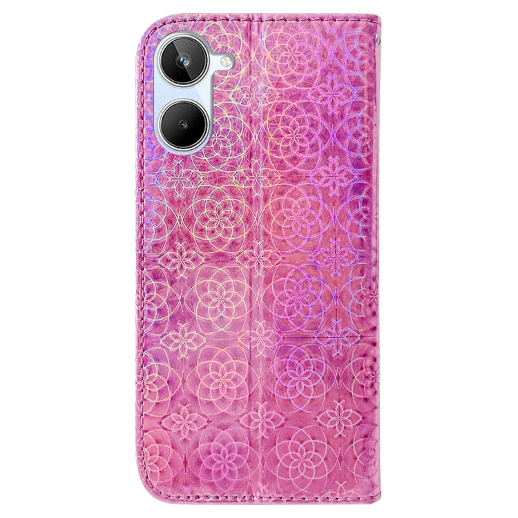 For Realme 10 4G Colorful Magnetic Buckle Leather Phone Case