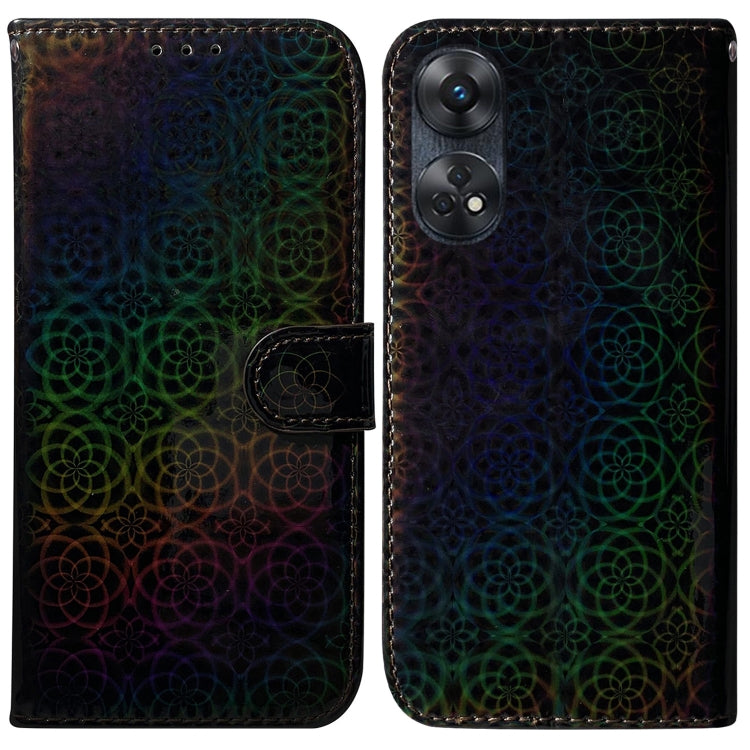 For OPPO Reno8 T 4G Colorful Magnetic Buckle Leather Phone Case