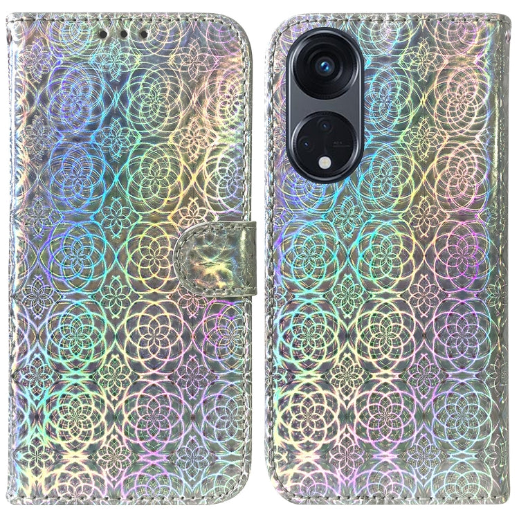 For OPPO Reno8 T 5G / A1 Pro 5G Colorful Magnetic Buckle Leather Phone Case
