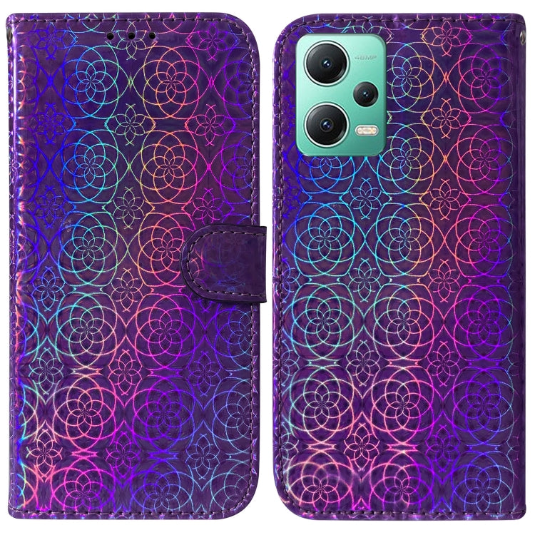 For Xiaomi Redmi Note 12 5G Colorful Magnetic Buckle Leather Phone Case