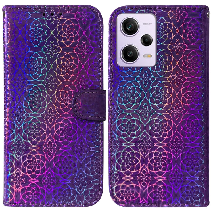 For Xiaomi Redmi Note 12 Pro Colorful Magnetic Buckle Leather Phone Case