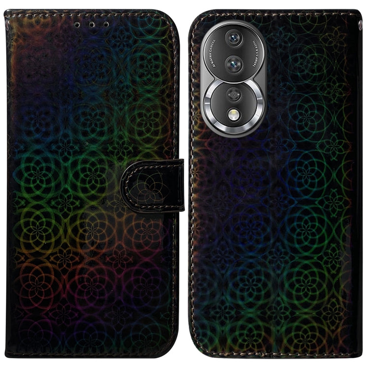 For Honor 80 Colorful Magnetic Buckle Leather Phone Case