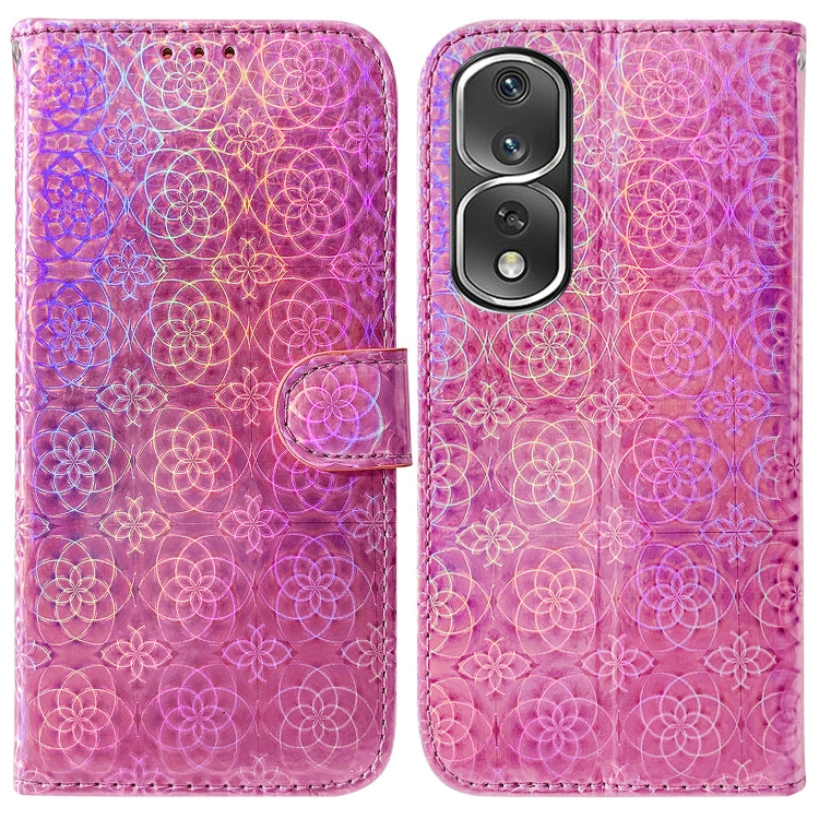 For Honor 80 Pro Colorful Magnetic Buckle Leather Phone Case