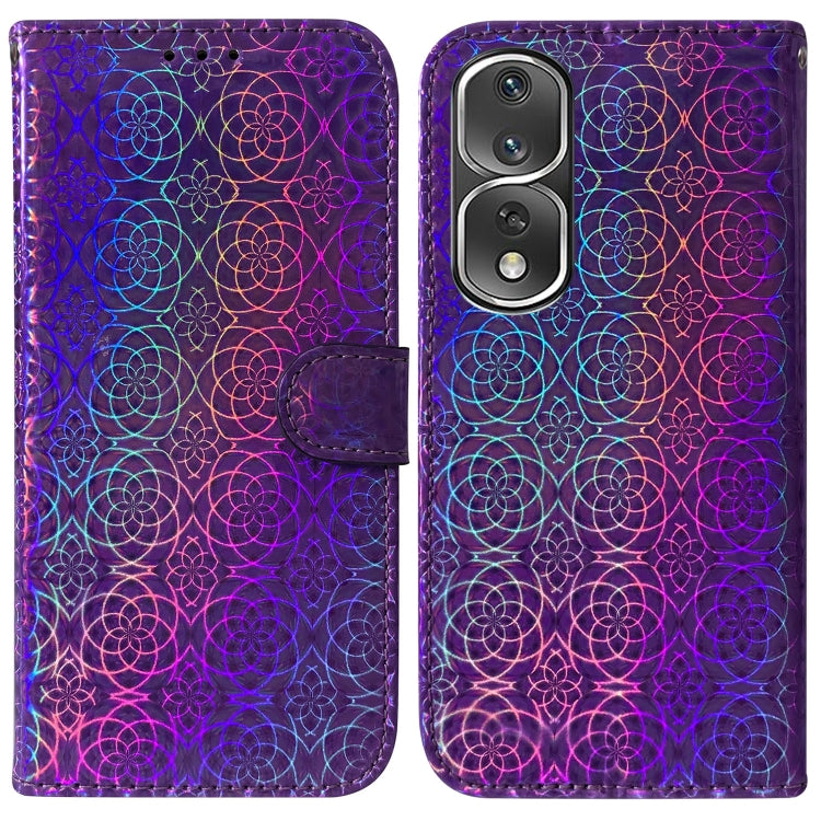 For Honor 80 Pro Colorful Magnetic Buckle Leather Phone Case