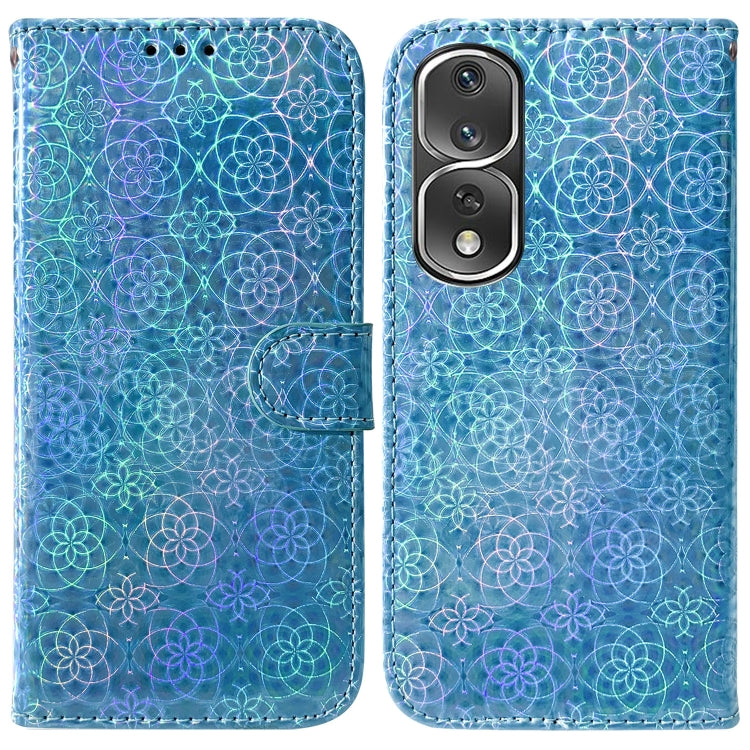 For Honor 80 Pro Colorful Magnetic Buckle Leather Phone Case