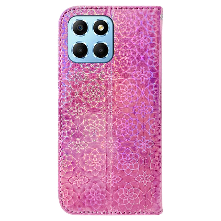 For Honor X8 5G Colorful Magnetic Buckle Leather Phone Case