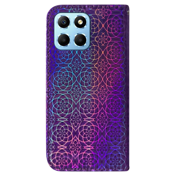 For Honor X8 5G Colorful Magnetic Buckle Leather Phone Case