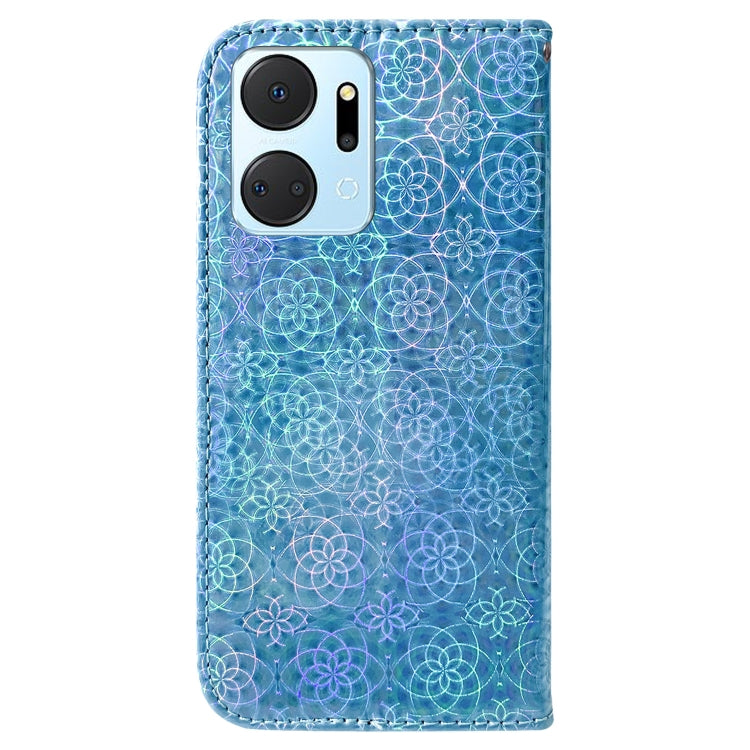 For Honor X7A Colorful Magnetic Buckle Leather Phone Case