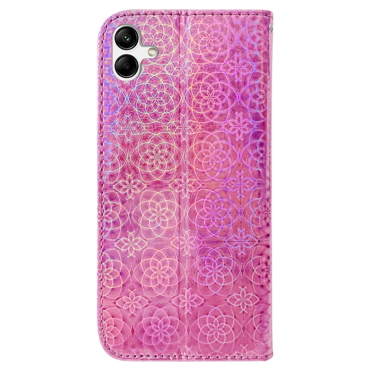 For Samsung Galaxy A04e / F04 / M04 Colorful Magnetic Buckle Leather Phone Case