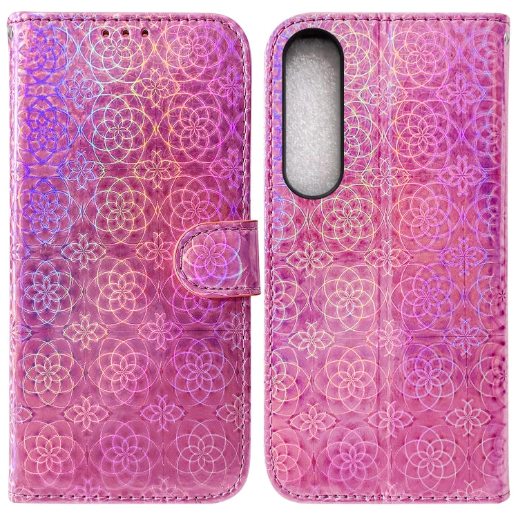 For Sony Xperia 1 IV 2023 Colorful Magnetic Buckle Leather Phone Case