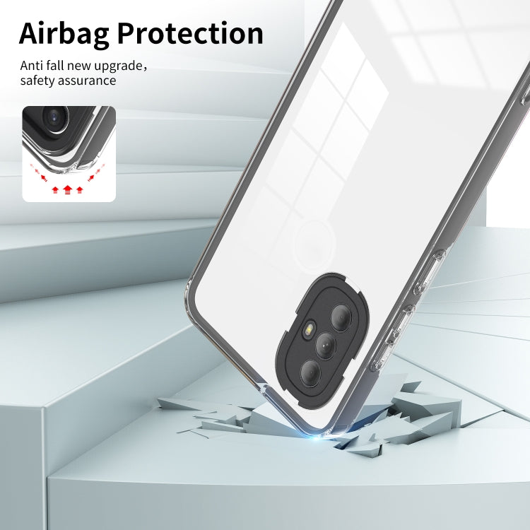 For Motorola Moto G Power 2022 3 in 1 Clear TPU Color PC Frame Phone Case