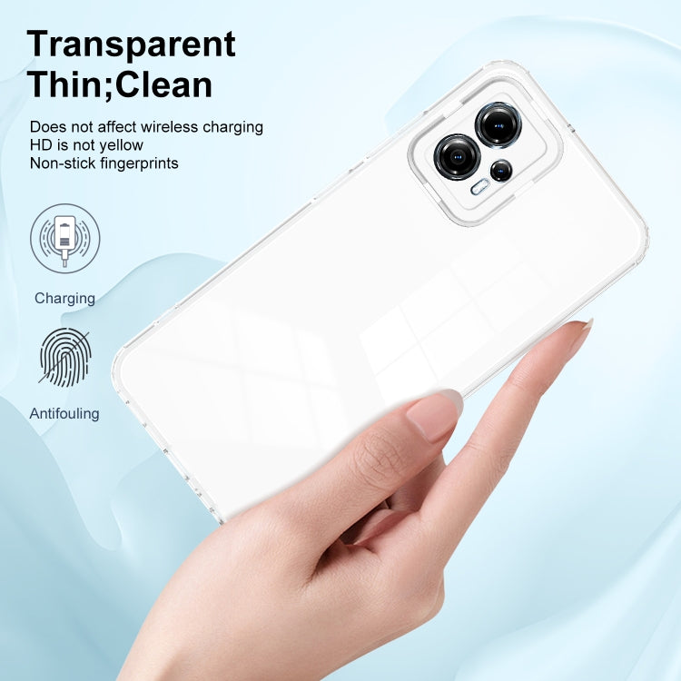 For Motorola Moto G13 3 in 1 Clear TPU Color PC Frame Phone Case
