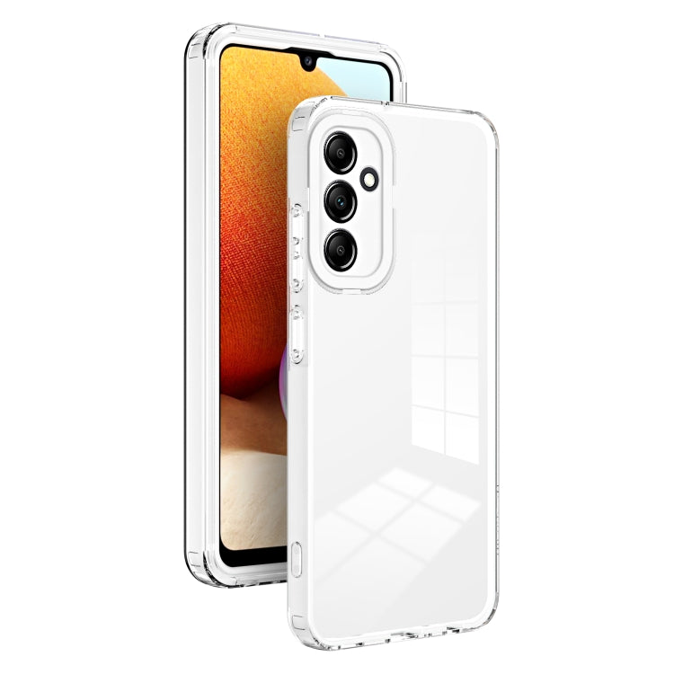 For Samsung Galaxy A54 5G 3 in 1 Clear TPU Color PC Frame Phone Case