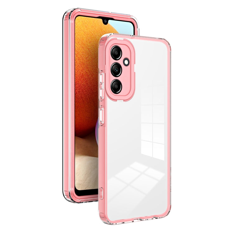 For Samsung Galaxy A54 5G 3 in 1 Clear TPU Color PC Frame Phone Case