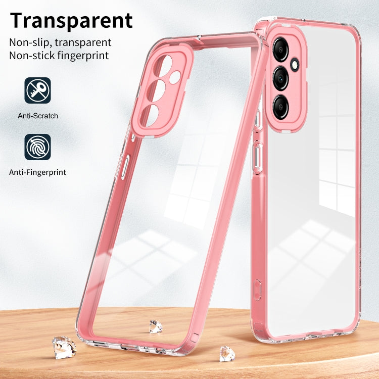 For Samsung Galaxy A54 5G 3 in 1 Clear TPU Color PC Frame Phone Case