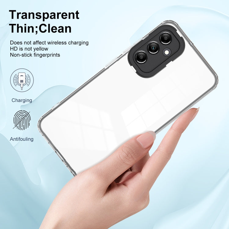 For Samsung Galaxy A54 5G 3 in 1 Clear TPU Color PC Frame Phone Case