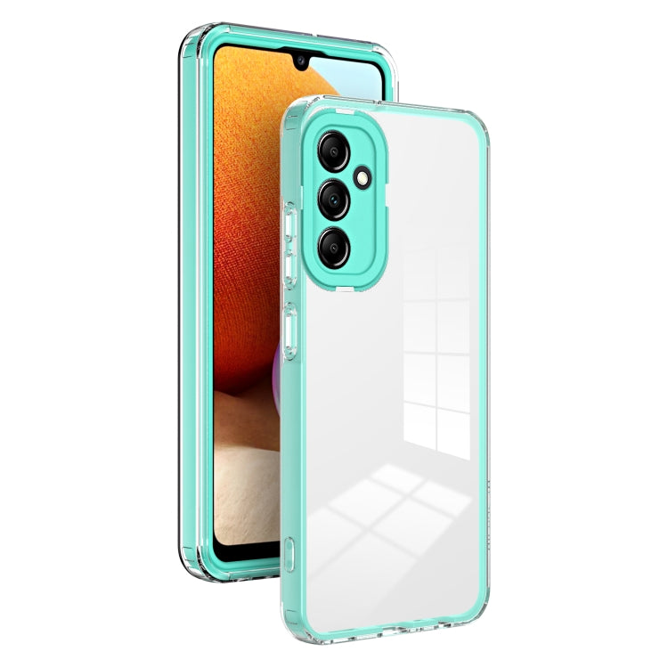 For Samsung Galaxy A54 5G 3 in 1 Clear TPU Color PC Frame Phone Case