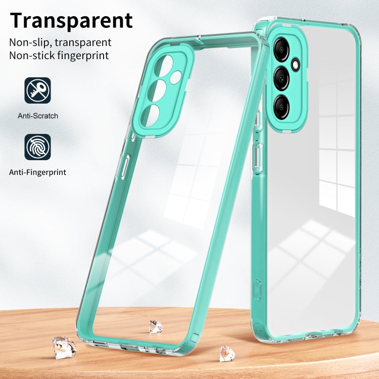 For Samsung Galaxy A54 5G 3 in 1 Clear TPU Color PC Frame Phone Case