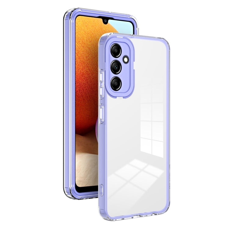 For Samsung Galaxy A54 5G 3 in 1 Clear TPU Color PC Frame Phone Case