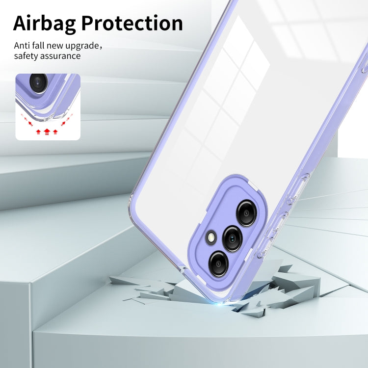 For Samsung Galaxy A54 5G 3 in 1 Clear TPU Color PC Frame Phone Case