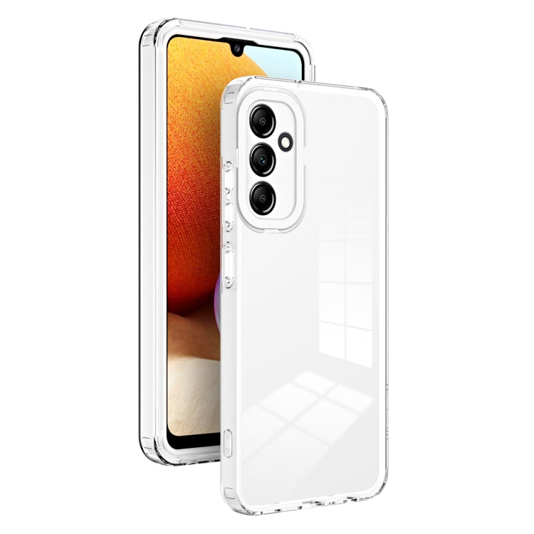 For Samsung Galaxy A34 5G 3 in 1 Clear TPU Color PC Frame Phone Case