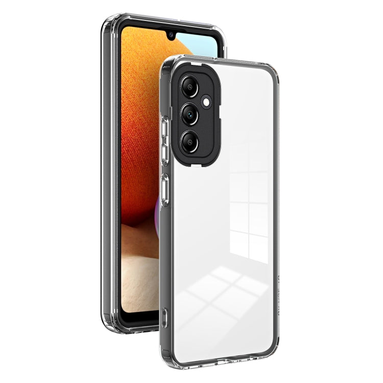 For Samsung Galaxy A34 5G 3 in 1 Clear TPU Color PC Frame Phone Case