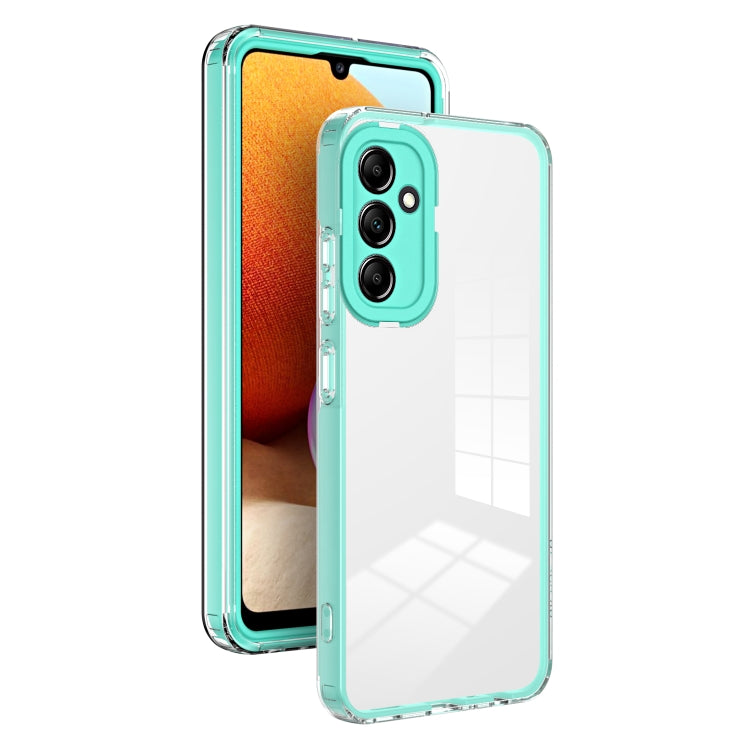 For Samsung Galaxy A34 5G 3 in 1 Clear TPU Color PC Frame Phone Case