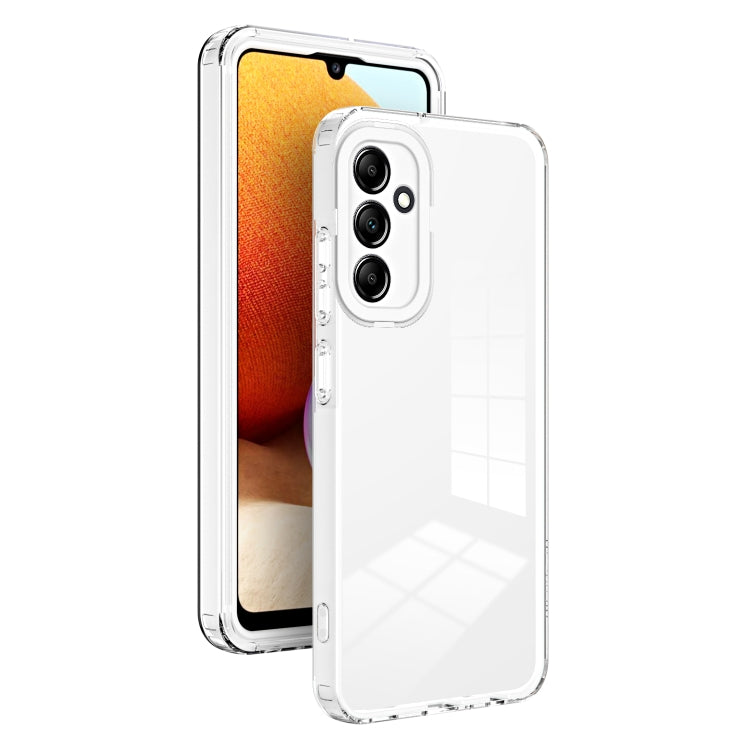 For Samsung Galaxy A14 5G 3 in 1 Clear TPU Color PC Frame Phone Case