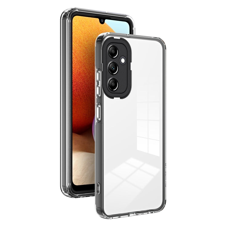 For Samsung Galaxy A14 5G 3 in 1 Clear TPU Color PC Frame Phone Case