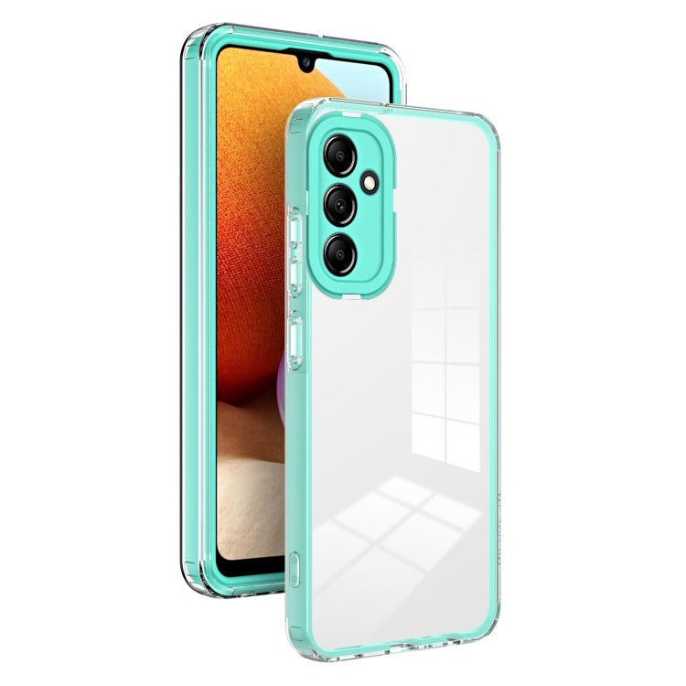 For Samsung Galaxy A14 5G 3 in 1 Clear TPU Color PC Frame Phone Case