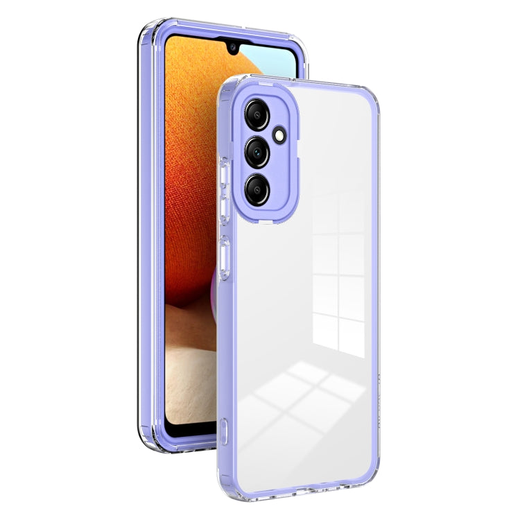 For Samsung Galaxy A14 5G 3 in 1 Clear TPU Color PC Frame Phone Case
