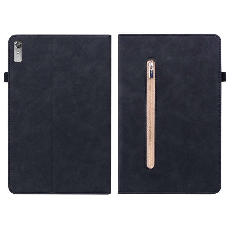 For Lenovo Tab P11 Gen 2 11.5 Skin Feel Solid Color Zipper Leather Tablet Case